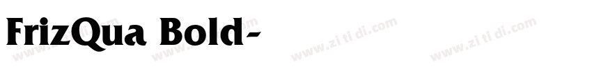 FrizQua Bold字体转换